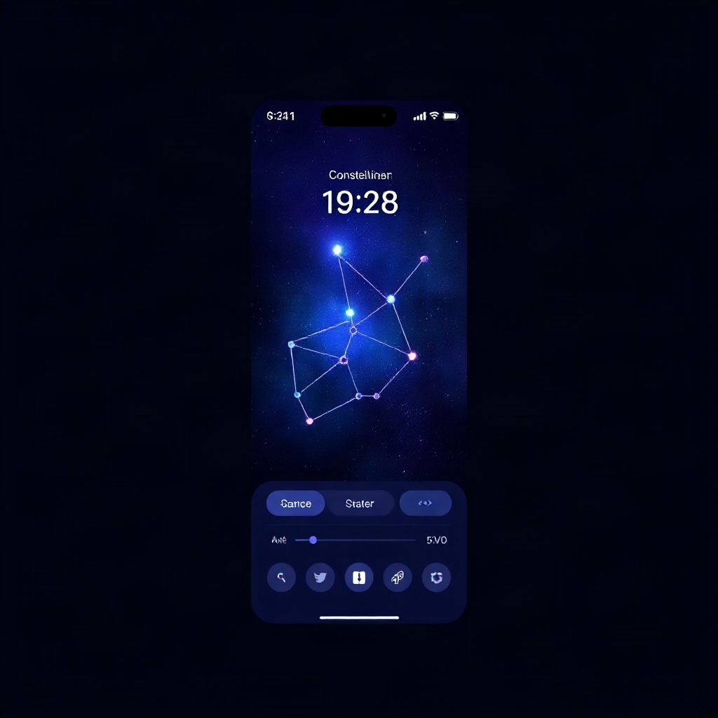Skyescent app interface showing galaxy constellation habit tracker